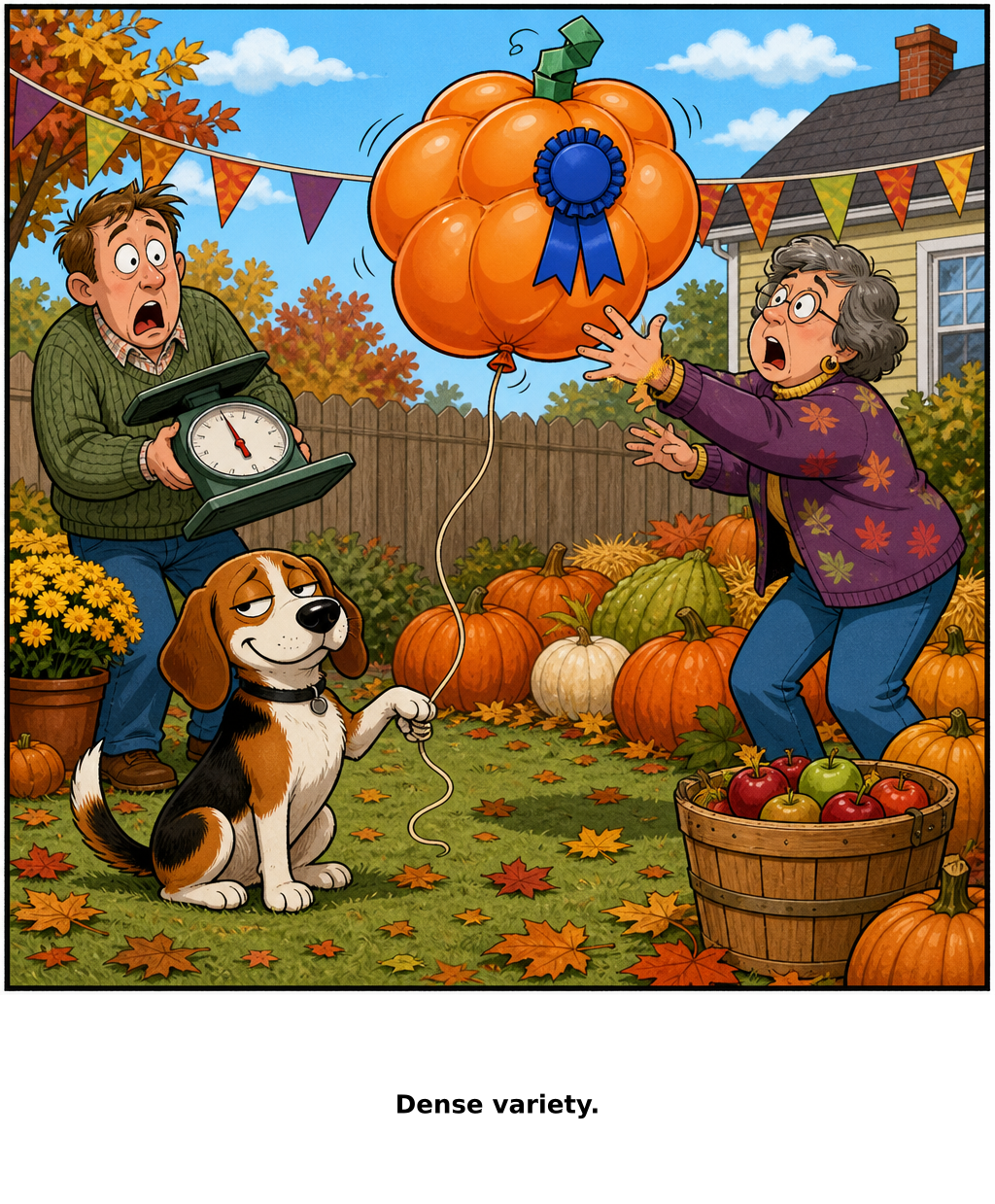 Daily Evil Beagle cartoon for September 23, 2026: The weigh-in became awkward when first place floated away.